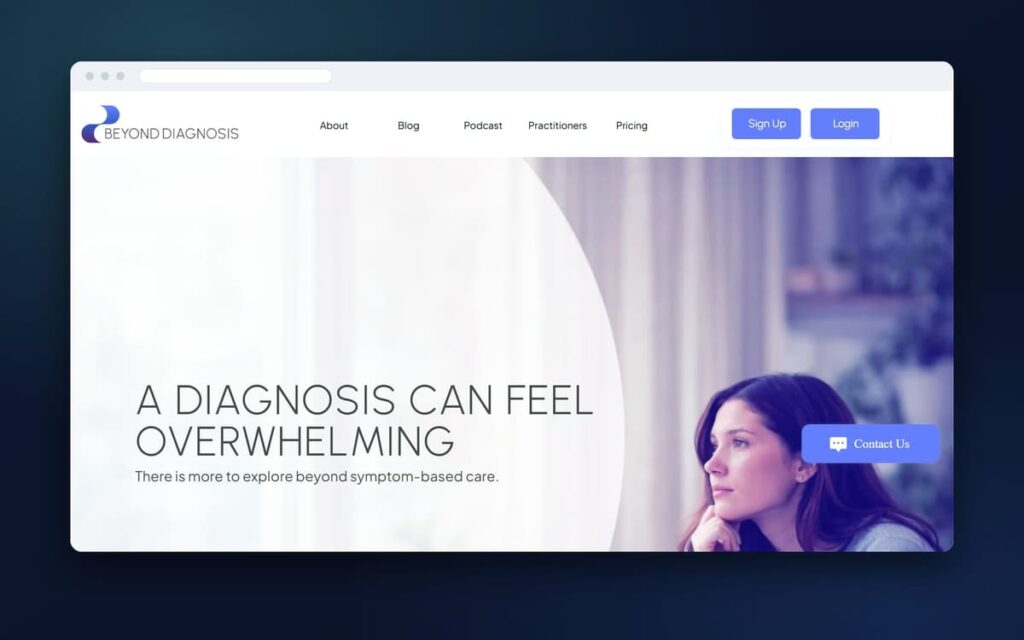 Beyonddiagnosis App website