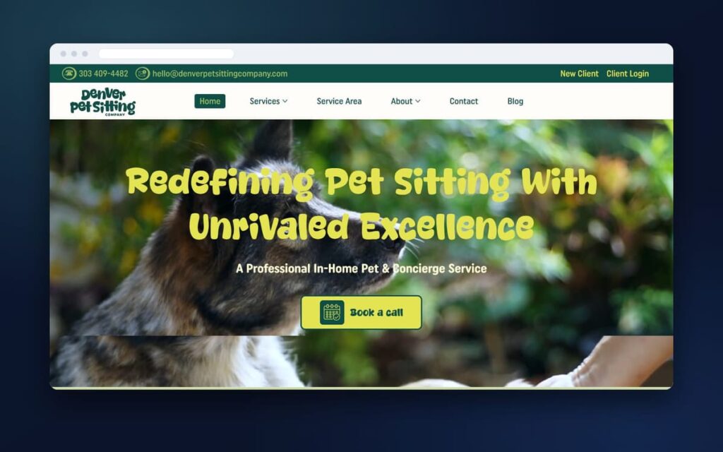 Denverpetsittingcompany website